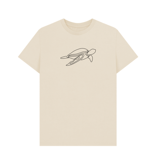 Oat Men's Sea Turtle Organic Cotton Basic Tee (Black)