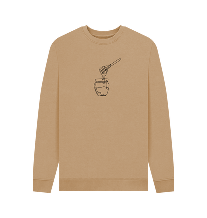 Sand Men's Honey Organic Cotton Crewneck Sweater (Black)