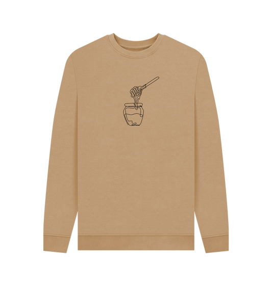 Sand Men's Honey Organic Cotton Crewneck Sweater (Black)