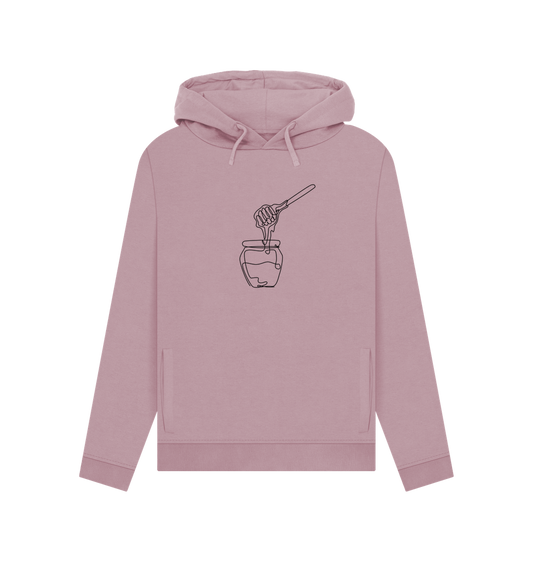 Mauve Women's Honey Organic Cotton Pullover Hoodie (Black)