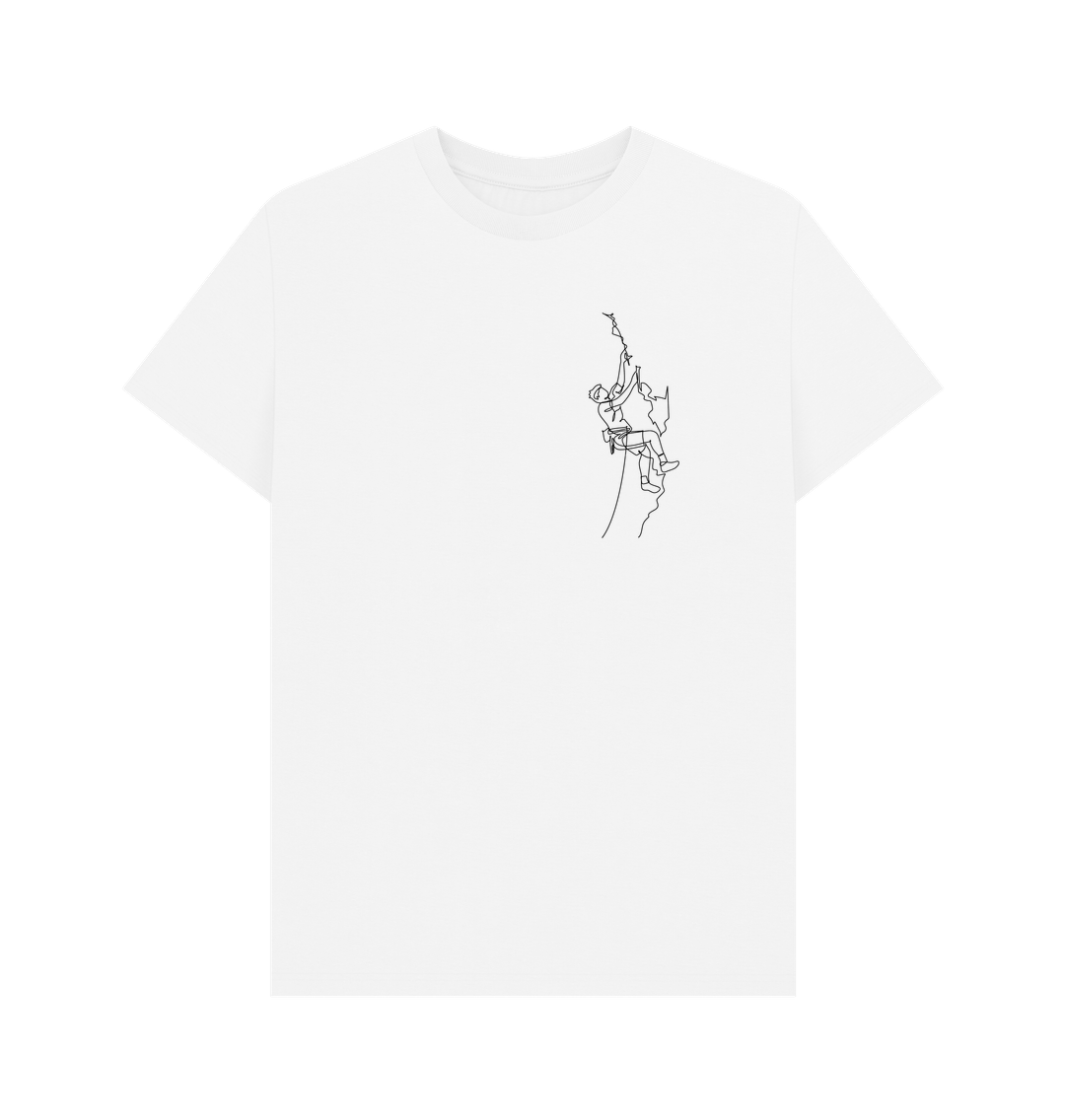 White Men's Climber Organic Cotton Basic Tee (Black)