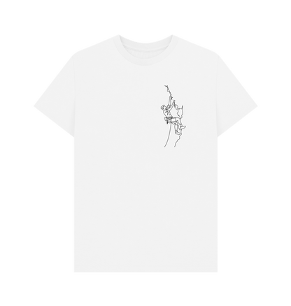 White Men's Climber Organic Cotton Basic Tee (Black)