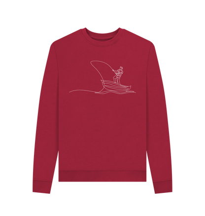 Cherry Women's Fisherman Organic Cotton Crewneck Sweater (White)