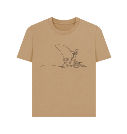 Sand Women's Fisherman Organic Cotton Basic Tee (Black)