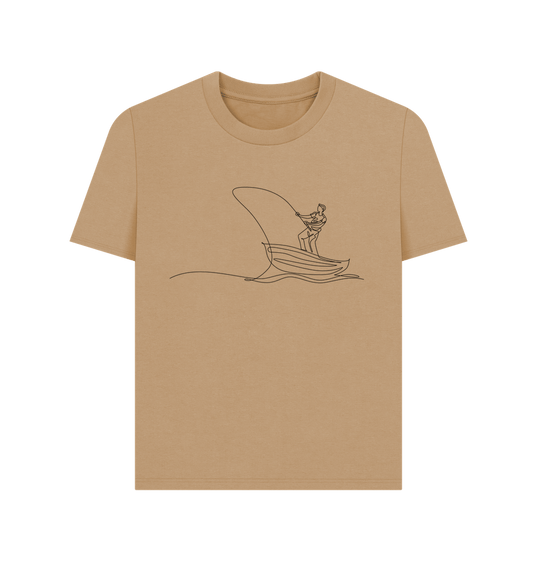 Sand Women's Fisherman Organic Cotton Basic Tee (Black)