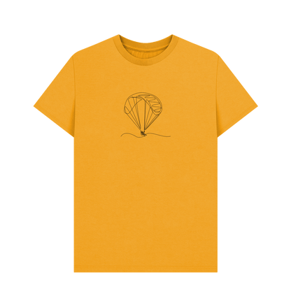 Mustard Men's Parachute Organic Cotton Basic Tee (Black)