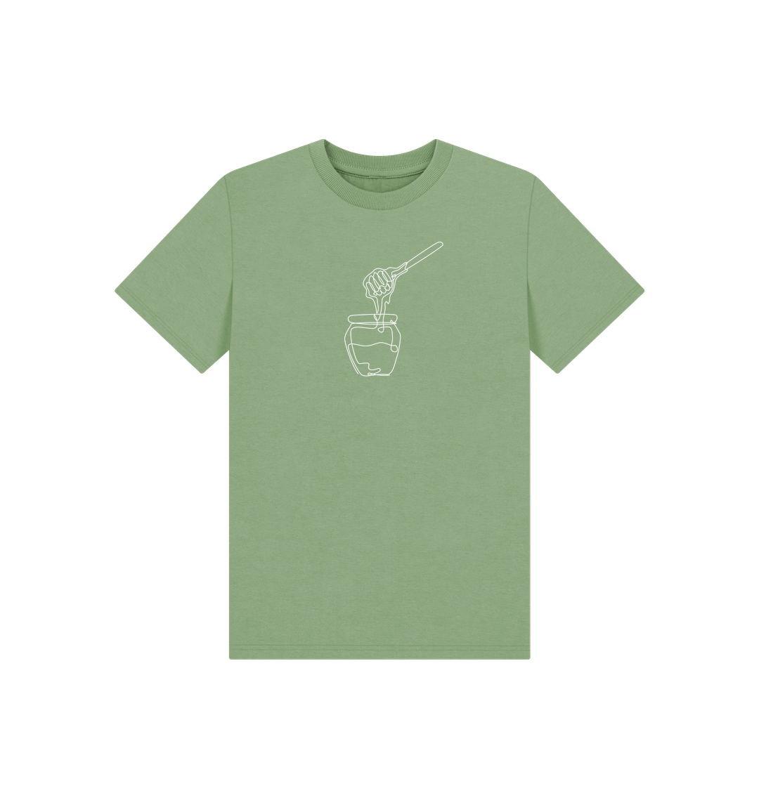 Sage Kid's Honey Organic Cotton Basic Tee (White)