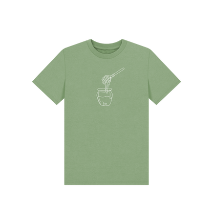 Sage Kid's Honey Organic Cotton Basic Tee (White)