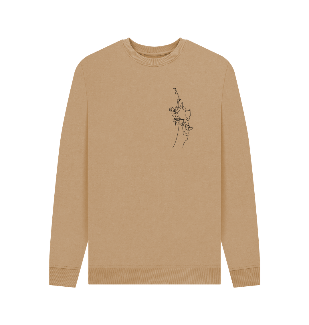 Sand Men's Climber Organic Cotton Crewneck Sweater (Black)