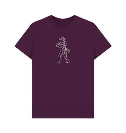 Purple Men's Harvest Organic Cotton Basic Tee (White)