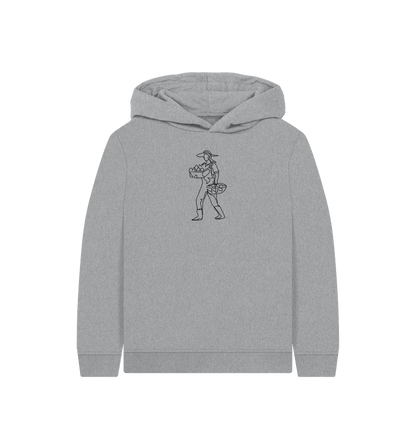 Athletic Grey Kid's Harvest Organic Cotton Pullover Hoodie (Black)