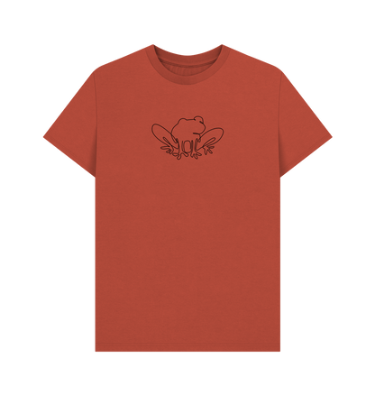 Rust Men's Frog Organic Cotton Basic Tee (Black)