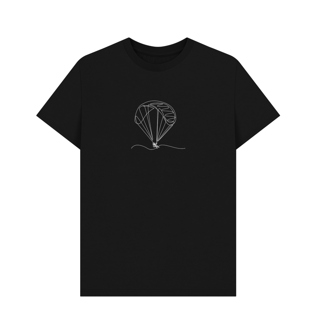 Black Men's Parachute Organic Cotton Basic Tee (White)