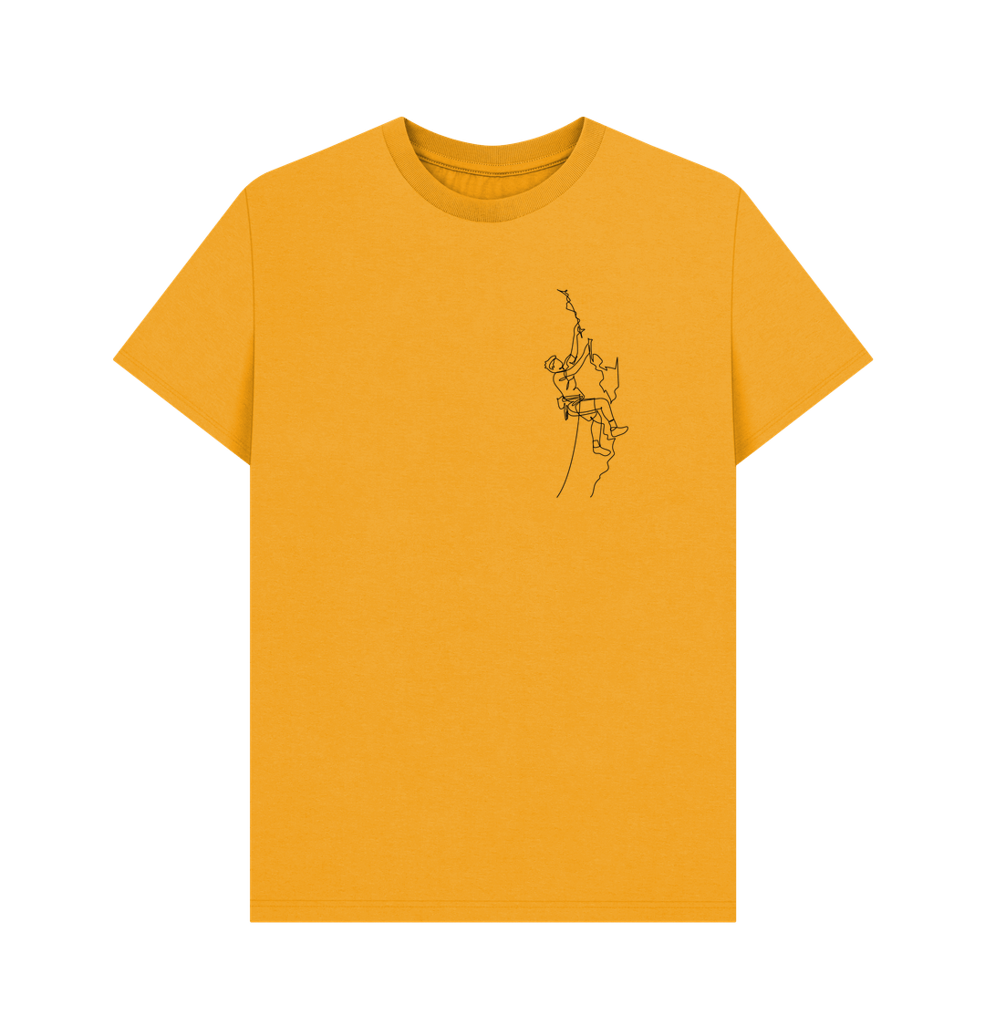 Mustard Men's Climber Organic Cotton Basic Tee (Black)