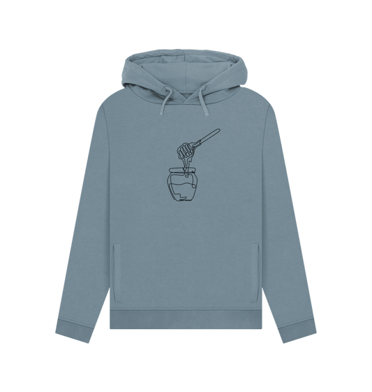 Stone Blue Women's Honey Organic Cotton Pullover Hoodie (Black)