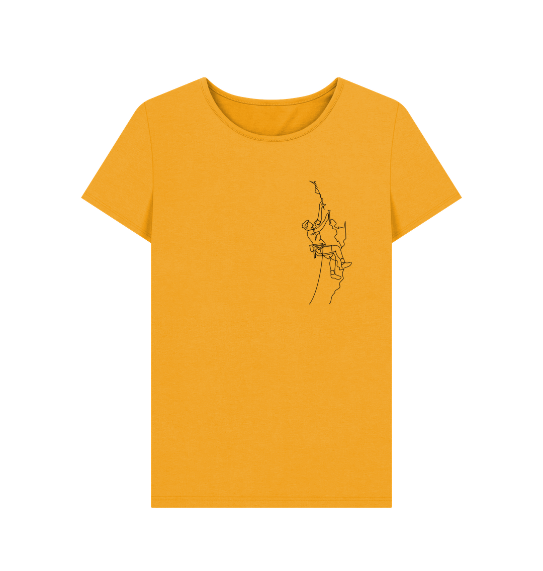 Mustard Women's Climber Organic Cotton Crewneck Tee (Black)