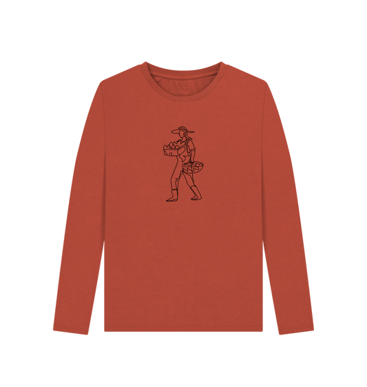 Rust Women's Harvest Organic Cotton Long Sleeve Tee (Black)