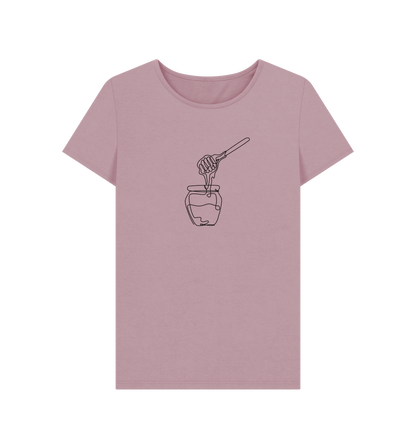 Mauve Women's Honey Organic Cotton Crewneck Tee (Black)