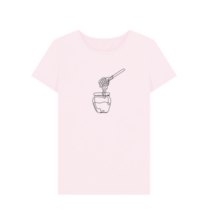 Pink Women's Honey Organic Cotton Crewneck Tee (Black)