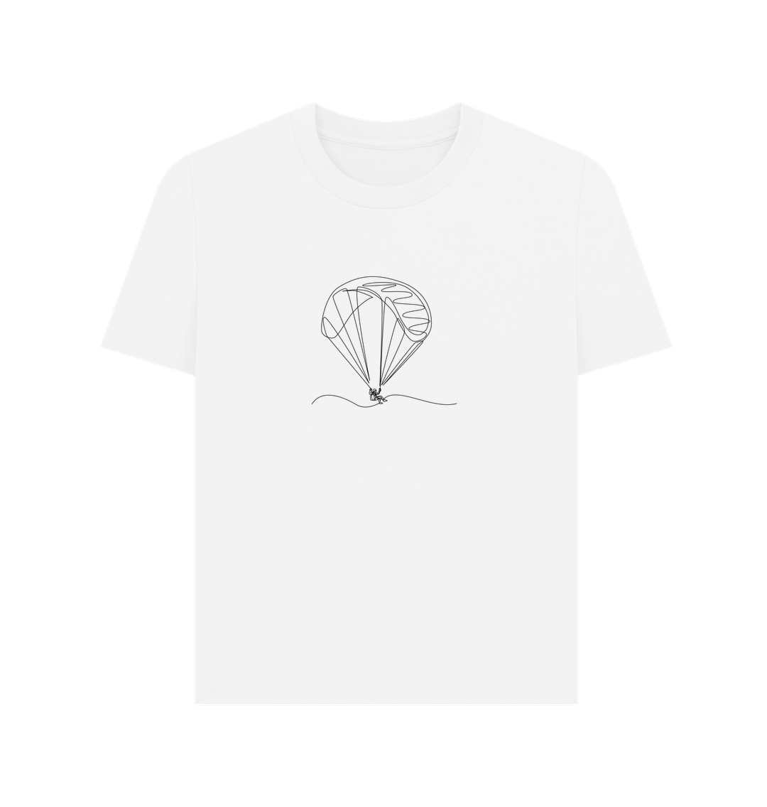 White Women's Parachute Organic Cotton Basic Tee (Black)