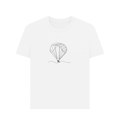 White Women's Parachute Organic Cotton Basic Tee (Black)