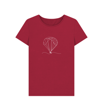 Cherry Women's Parachute Organic Cotton Crewneck Tee (White)