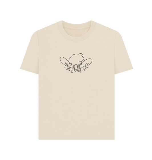 Oat Women's Frog Organic Cotton Basic Tee (Black)