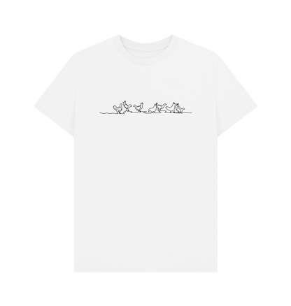 White Men's Chickens Organic Cotton Basic Tee (Black)