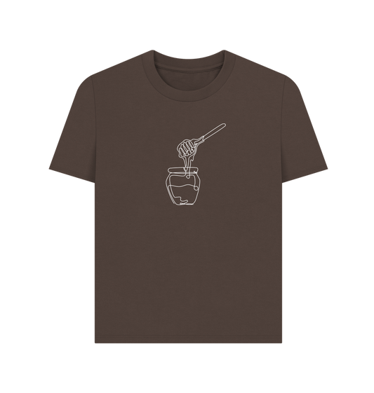 Chocolate Women's Honey Organic Cotton Basic Tee (White)