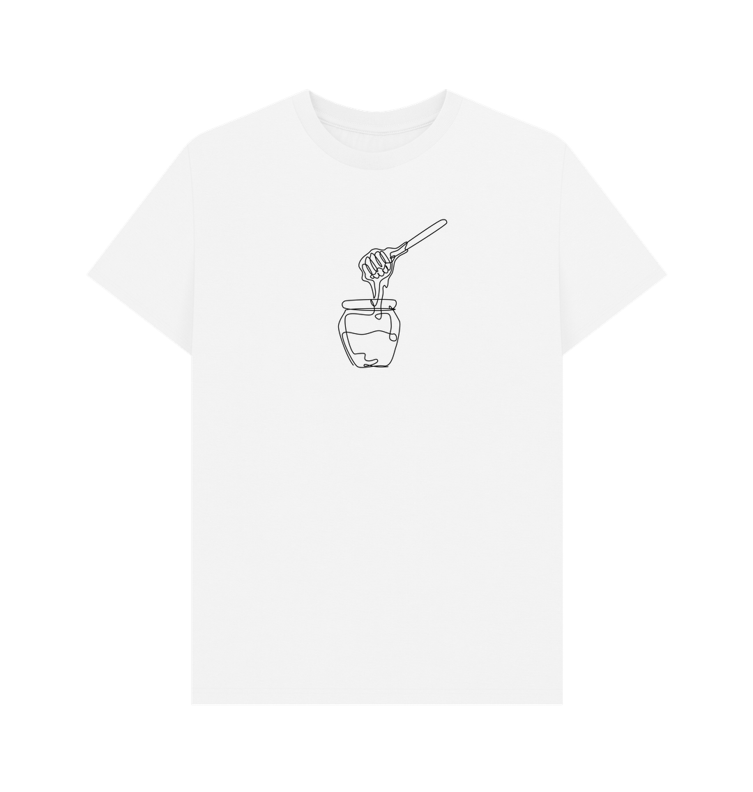 White Men's Honey Organic Cotton Basic Tee (Black)