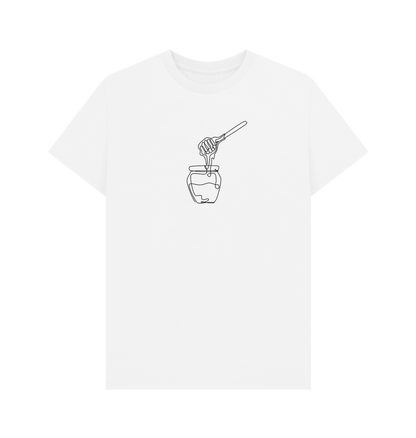 White Men's Honey Organic Cotton Basic Tee (Black)