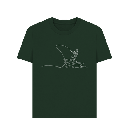 Evergreen Women's Fisherman Organic Cotton Basic Tee (White)