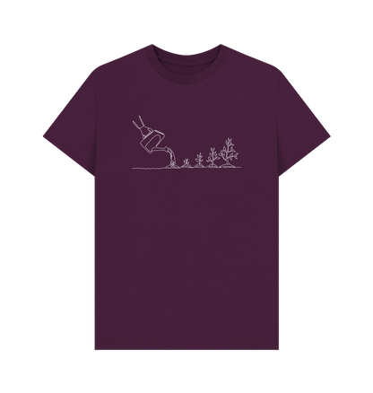 Purple Men's Gardening Organic Cotton Basic (White)