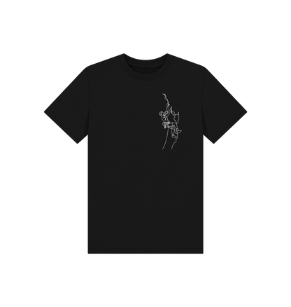 Black Kid's Climber Basic T-Shirt - White