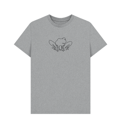 Athletic Grey Men's Frog Organic Cotton Basic Tee (Black)