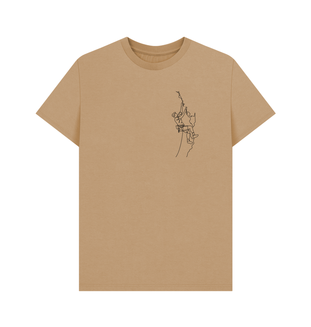 Sand Men's Climber Organic Cotton Basic Tee (Black)