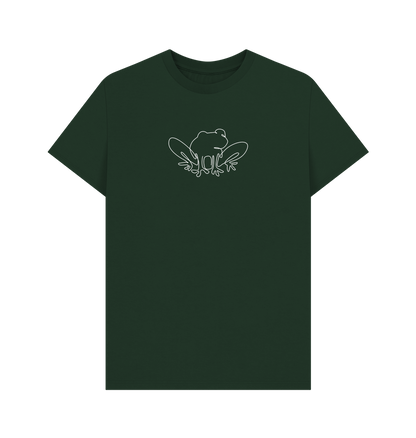 Evergreen Men's Frog Organic Cotton Basic Tee (White)