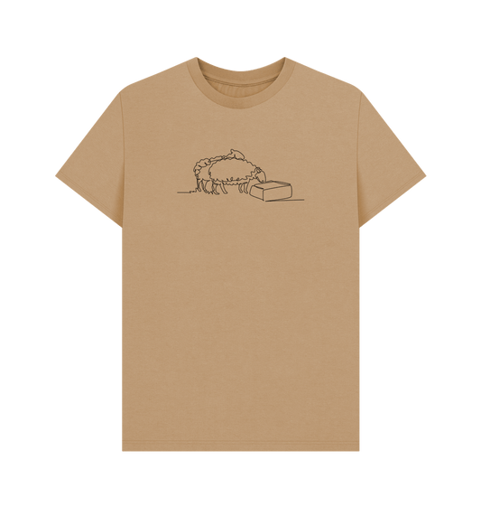 Sand Men's Sheep Organic Cotton Basic Tee (Black)