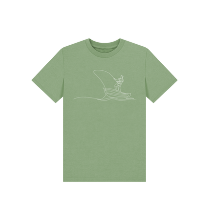 Sage Kid's Fisherman Organic Cotton Basic Tee (White)