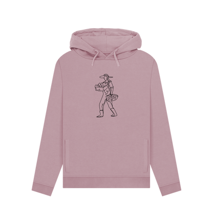 Mauve Women's Harvest Organic Cotton Pullover Hoodie (Black)