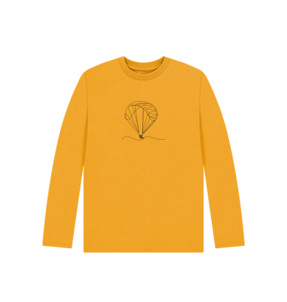 Mustard Kid's Parachute Organic Cotton Long Sleeve Tee (Black)