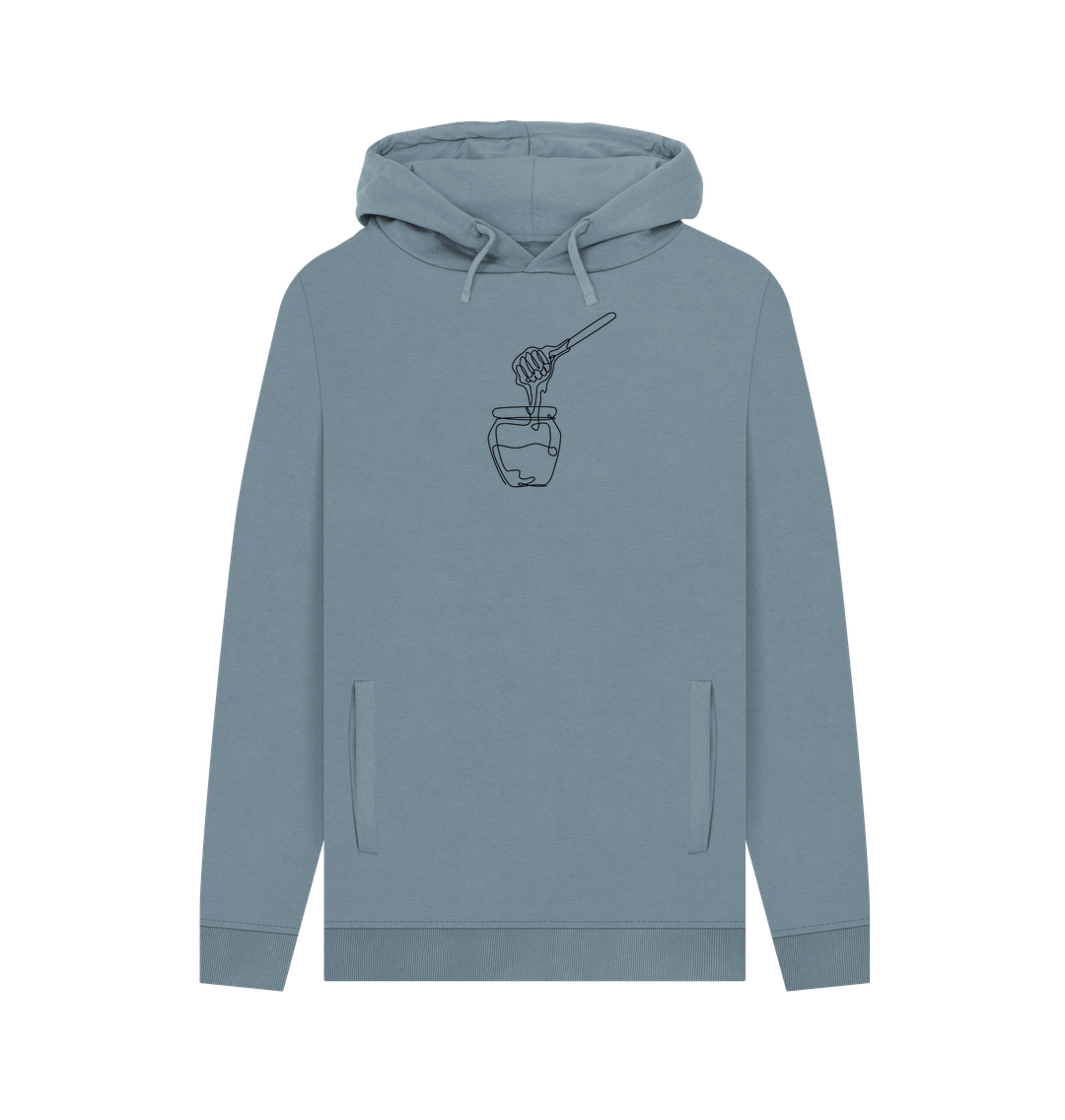 Stone Blue Men's Honey Organic Cotton Pullover Hoodie (Black)