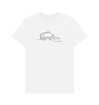 White Men's Sheep Organic Cotton Basic Tee (Black)