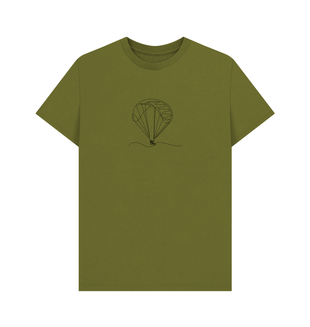 Moss Green Men's Parachute Organic Cotton Basic Tee (Black)