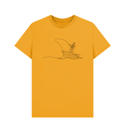 Mustard Men's Fisherman Organic Cotton Basic Tee (Black)