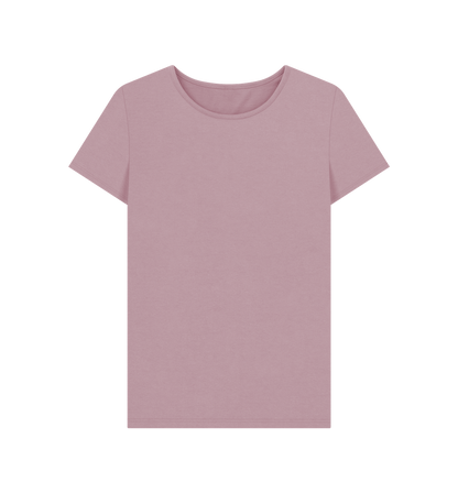 Mauve Women's Solid Organic Cotton Crewneck Tee