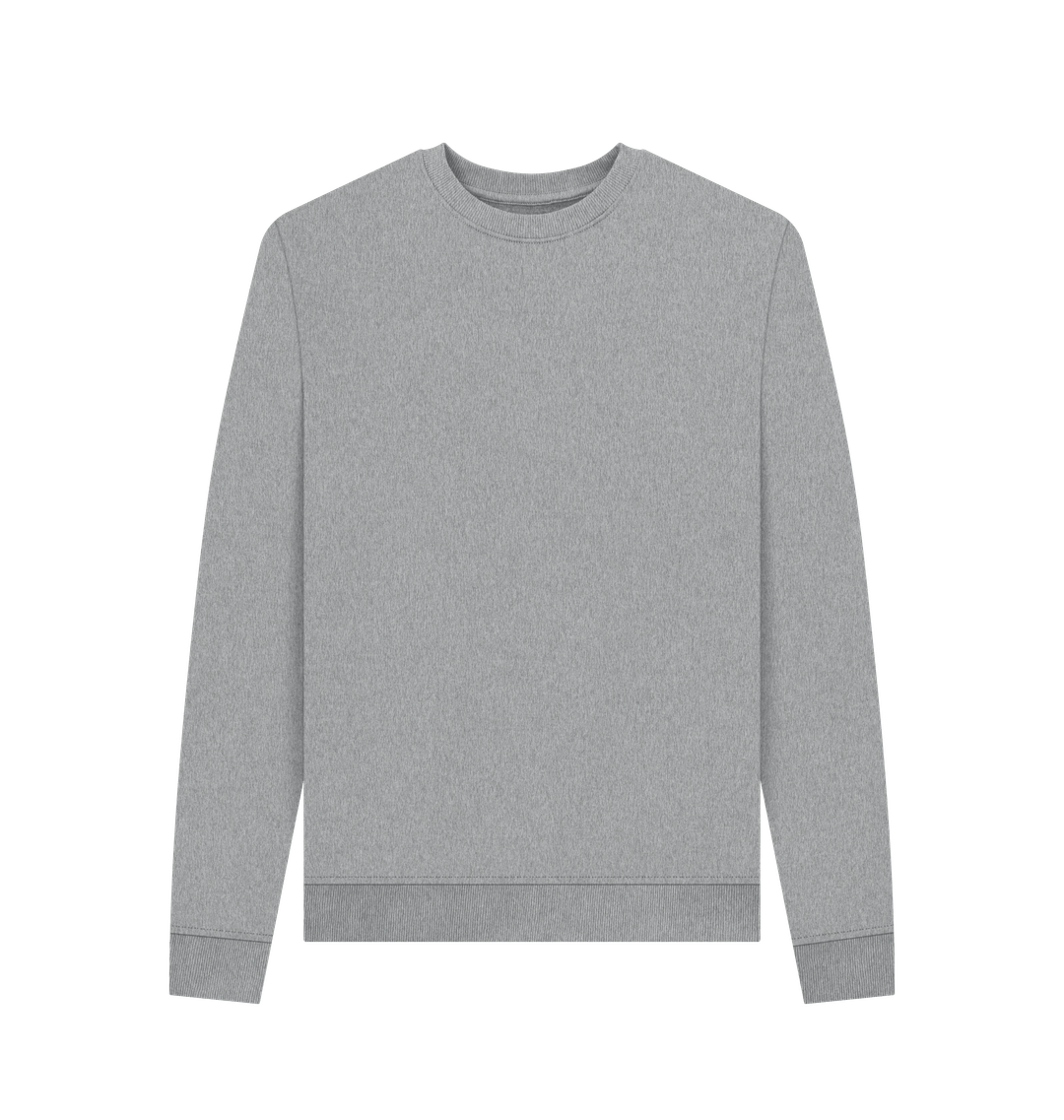 Light Heather Women's Solid Organic Cotton Crewneck Sweater