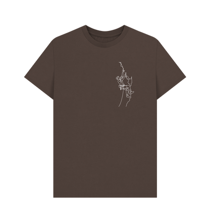 Chocolate Men's Climber Organic Cotton Basic Tee (White)