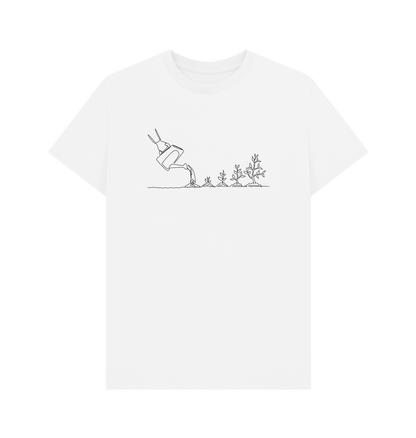 White Men's Gardening Organic Cotton Basic Tee (Black)