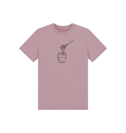 Mauve Kid's Honey Organic Cotton Basic Tee (Black)